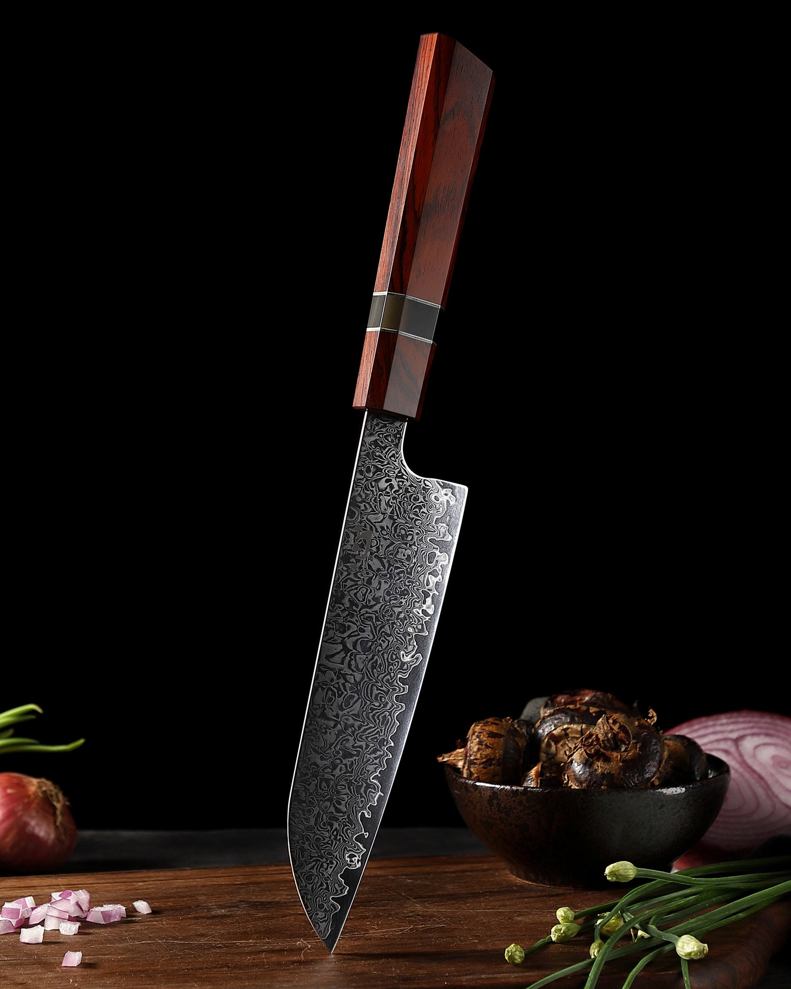 Кухонный нож XIN Cutlery XC122 Santoku — Поварской нож «Сантоку», в ламинате (дамаск 67сл.)