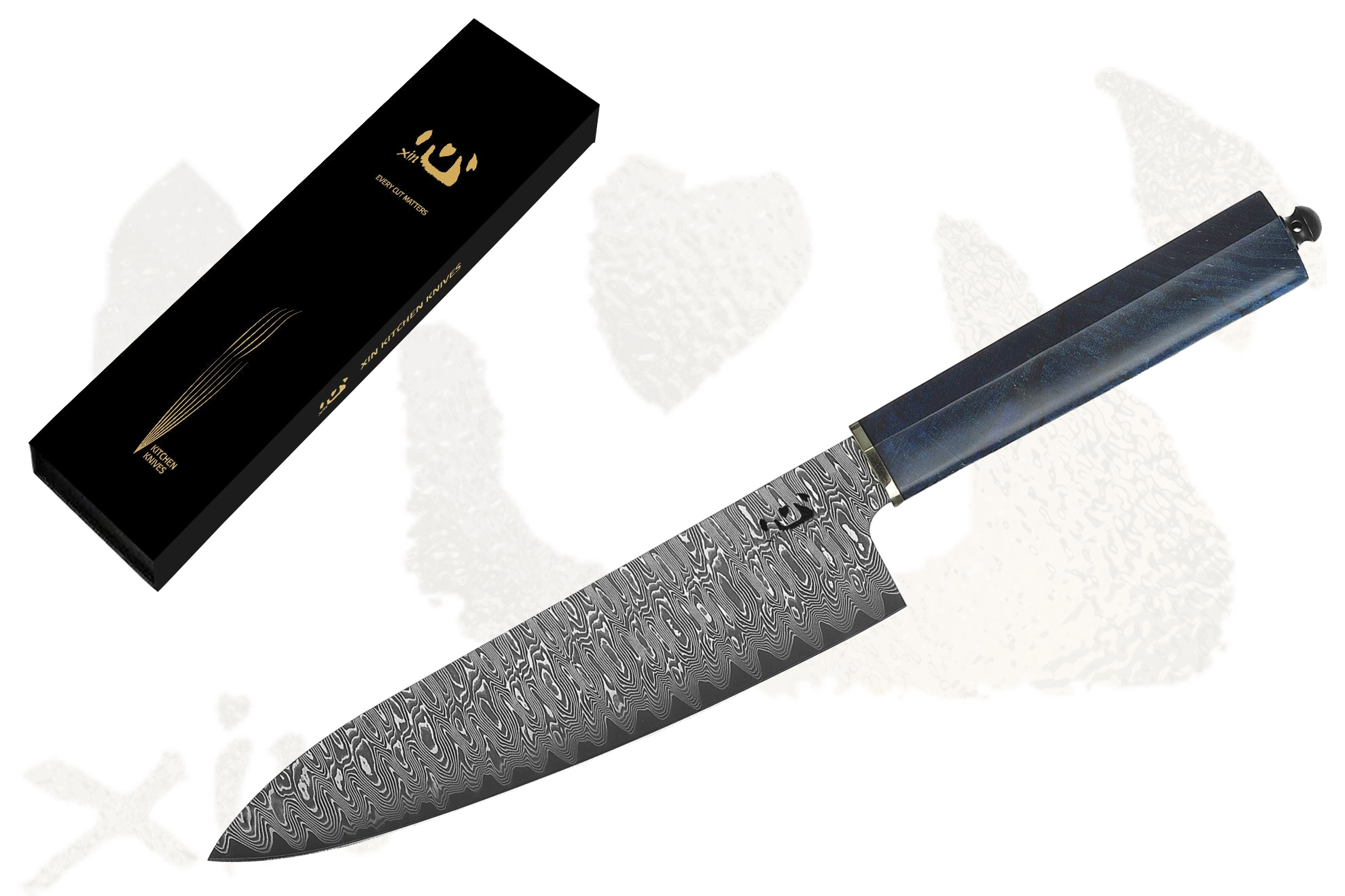 Поварской нож XinCraft XC132 Chef — Кухонный Евро-Шеф, VG10 ламинат (темная рукоять из клена)