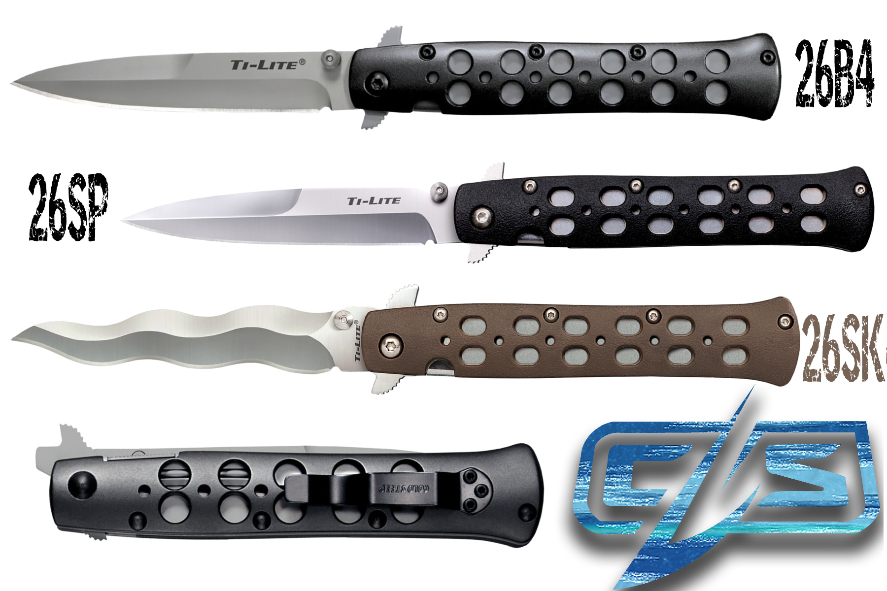 Складной нож Cold Steel Ti-Lite 4 (26B4 — S35VN / 26SP — AUS8A / 26SK4 — AUS10A Kris)