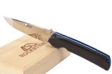 Нож складной Rockstead HIGO Ⅱ X-CF-ZDP (Blue). Клинок из порошковой стали ZDP189, рукоять titanium/carbon fiber.