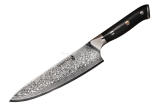 Поварской кухонный шеф-нож TUOTOWN CH200 618001, VG10 дамаск, рукоять G10, 20 см.