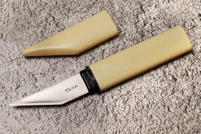 Ремесленный нож-косяк Киридаши PS -120 для резьбы по дереву, Kiridashi Yoshiharu. Сталь VG-10 Ni-Mai® (VG-10 / Laminated 420J2).